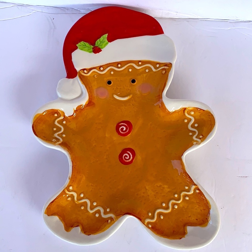 Cute Gingerbread Man Plate.